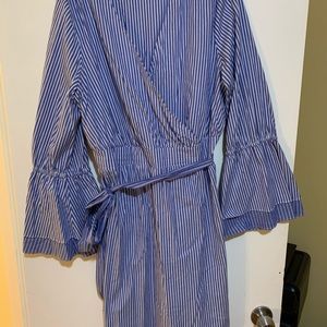 Blue and white dress